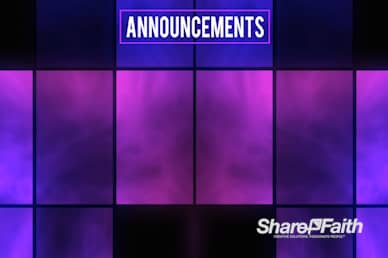 Neon Square Abstract Announcements Video Background