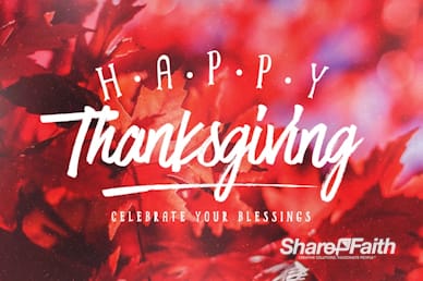 Happy Thanksgiving Wishes Title Motion Graphic