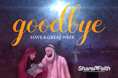 A Savior is Born Christmas Goodbye Motion Graphic