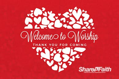 Happy Valentine's Day Love One Another Welcome Motion Graphic