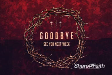 Good Friday Cross and Crown Goodbye Motion Graphic