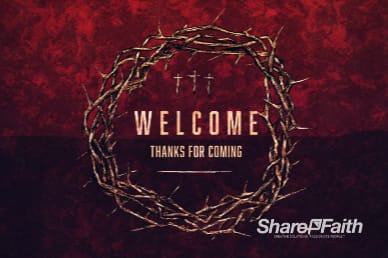 Good Friday Cross and Crown Welcome Motion Graphic