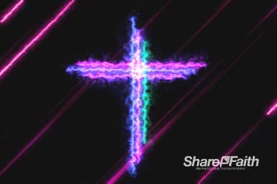 Energy Wave Cross Easter Worship Motion Background