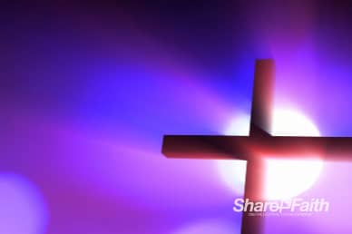 Backlit Cross Easter Worship Background Loop