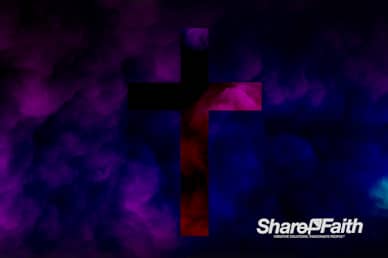Violet Cross Abstract Clouds Motion Background