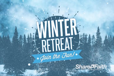 Winter Retreat Snowy Service Video Loop
