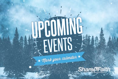 Winter Retreat Snowy Announcements Video Loop