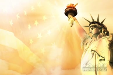Statue of Liberty Worship Background Video