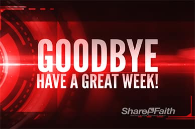 Red Goodbye Video Loops for Church