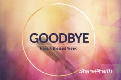 Abstract Clouds and Cross Religious Goodbye Video