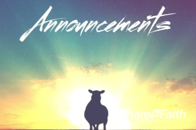 Psalm 23 Announcements Video Loop Background