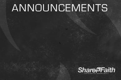 Grunge Church Announcements Video Loop