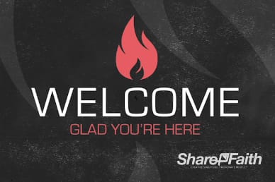 Grunge Church Welcome Fire Video Loop