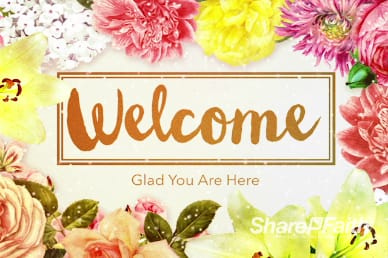 Very Floral Mothers Day Ministry Welcome Motion Video Loop