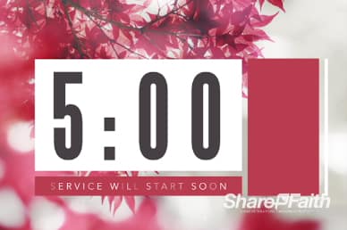 Prayer Service Ministry Five Minute Countdown Timer