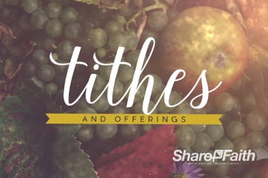 Happy Thanksgiving Fruit Bounty Religious Tithes and Offering Video Loop