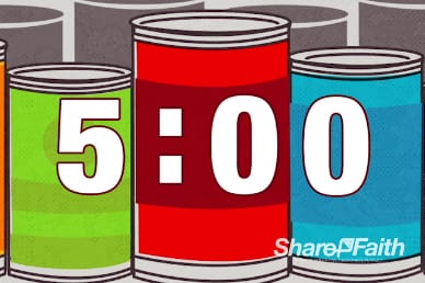 Thanksgiving Food Drive Religious Five Minute Countdwon Timer
