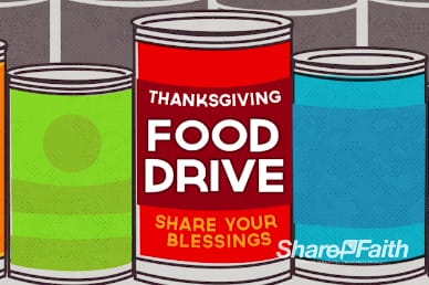 Thanksgiving Food Drive Religious Title Video