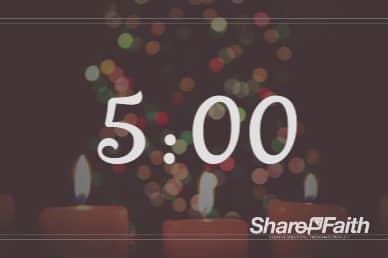 Christmas Eve Candlelight Service Ministry Five Minute Countdown Timer