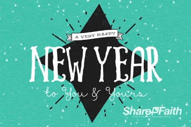 New Year's Greeting Church Title Video Loop