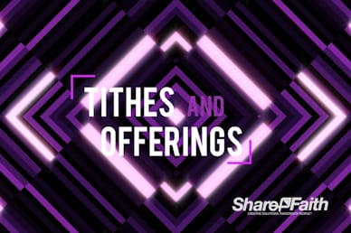 Purple Diamond Abstract Tithes and Offering Motion Graphic