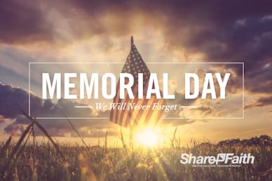 Memorial Day Weekend Church Motion Graphic