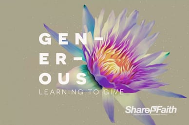 Generosity Sermon Series Church Motion Graphic