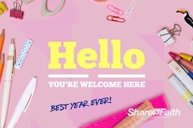 Back to School Supplies Welcome Motion Graphic
