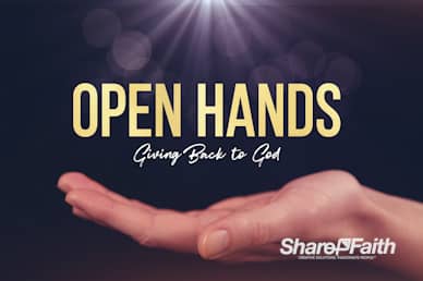 Open Hands Tithing Church Giving Motion Graphic