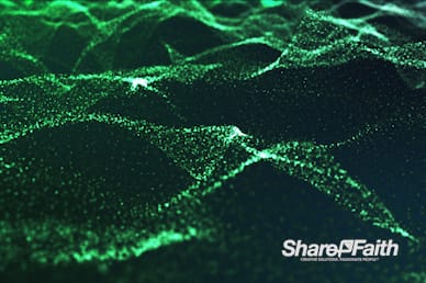 Green Particle Wave Worship Video Background