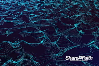 Blue Liquid Digital Wave Worship Video Background