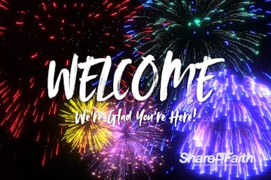 Fourth Of July Fireworks Welcome Motion Graphic
