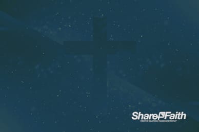 Snowy Particles Cross Worship Motion Loop