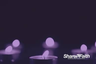 Christmas Candle Violet Worship Motion Loop