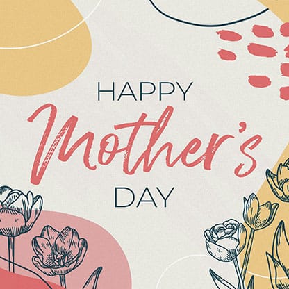 Happy Mother's Day Floral Shapes: Social Media Graphics