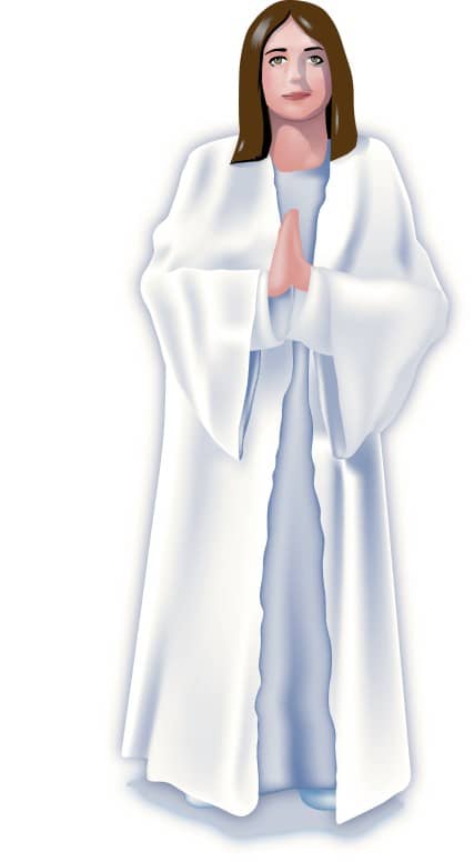 Woman in Prayer Clipart