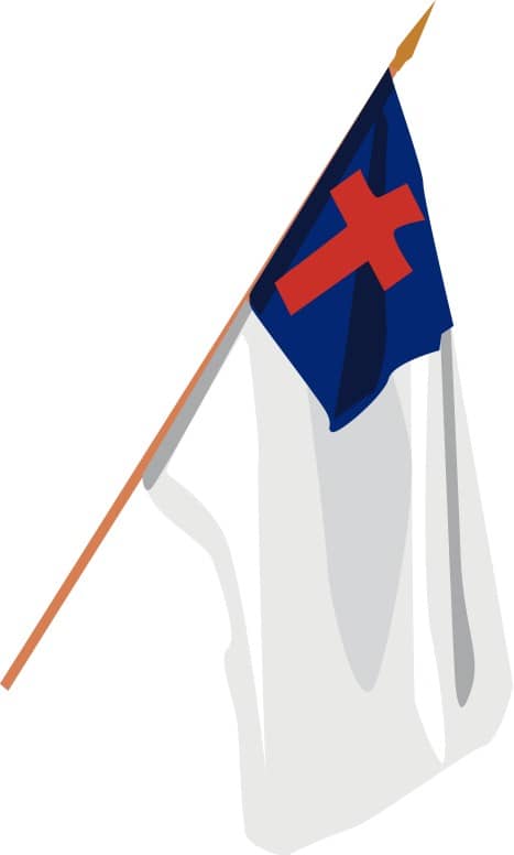 Hanging Christian Flag