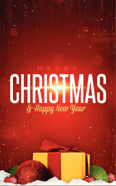 Merry Christmas Happy New Year Ministry Bulletin