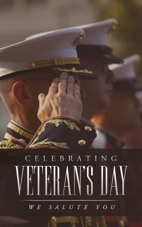 Celebrating Veterans Day We Salute You Church Bulletin