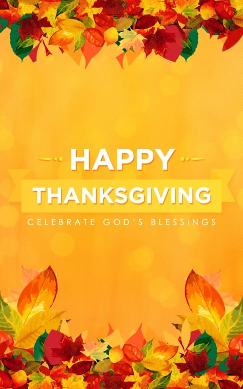 Happy Thanksgiving Blessings Church Bulletin