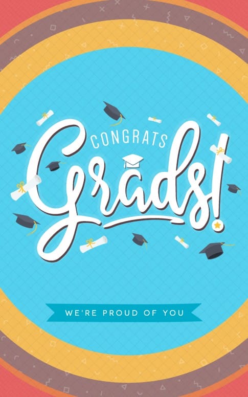 Congrats Grads Graduation Bulletin Cover Template