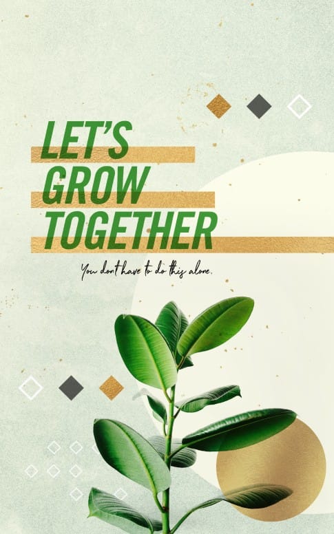 Let's Grow Together Church Bulletin Cover