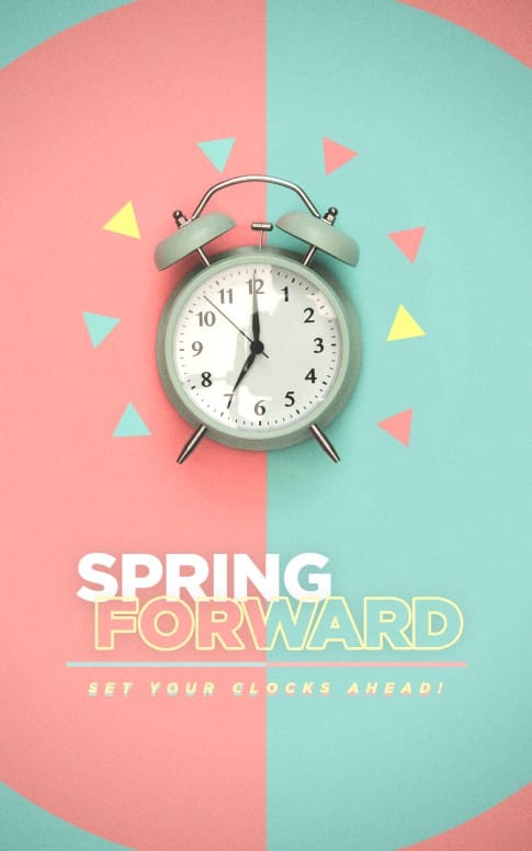 Spring Forward Alarm Clock Bulletin Cover