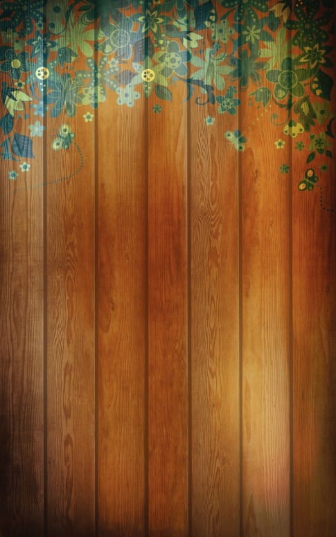 Wood Floral Bulletin Cover