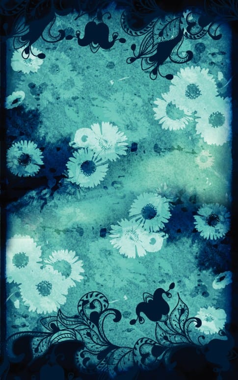 Blue Floral Bulletin Cover