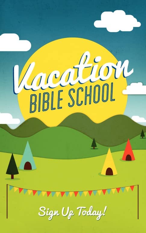 Vacation Bible School Bulletin Design