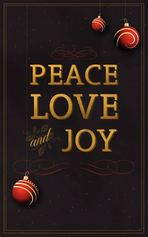Peace Love and Joy Christmas Bulletin