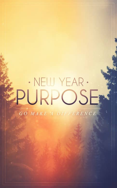 New Year Purpose Church Bulletin
