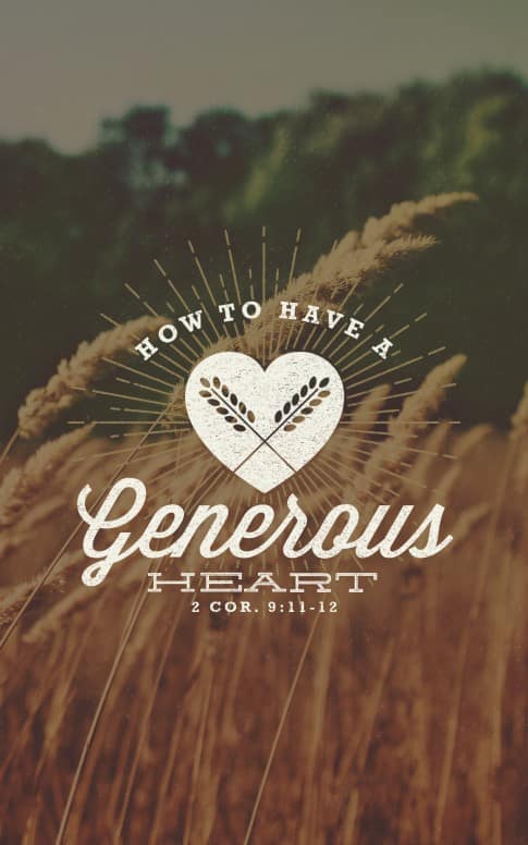 A Generous Heart Religious Bulletin