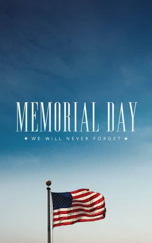 Memorial Day Never Forget Ministry Bulletin